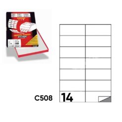 Etichette Autoadesive in fogli A4 C508 - 14 etichette/foglio 105x42mm