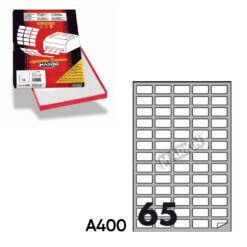 Etichette Autoadesive in fogli A4 A400 - 65 etichette/foglio 38x21mm