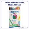 Pastelli Colori a Legno Matita Giotto Mega 12 pezzi 225600