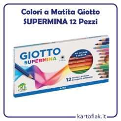 Pastelli Colori a Legno Matita Giotto SuperMina 12 pezzi 235700
