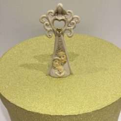Bomboniera Battesimo Comunione Angelo Sacra Famiglia Stock 10 Pezzi