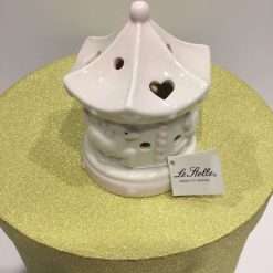 Bomboniera Battesimo Giostra Giostrina Rosa Led Outlet Stock 3 Pezzi