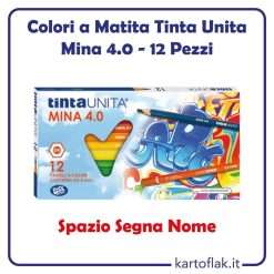 Pastelli Colori a Legno Matita Tinta Unita 12 pezzi 41457 Mina 4.0
