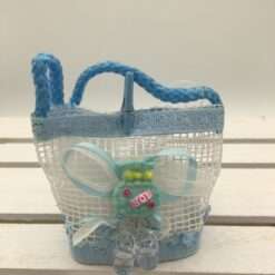 Bomboniera Battesimo Cestino Azzurro STOCK 37 PZ