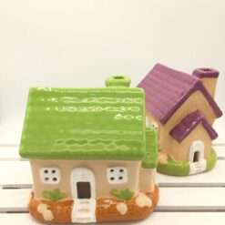 Casetta in Ceramica Porta Tealight - Articolo da Regalo, Home Design