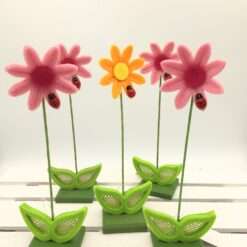 Bomboniera Compleanno Gadget Mollettina Fiore stock 5 pezzi