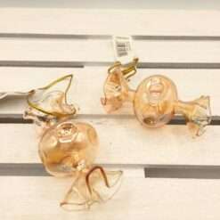 Addobbo Caramella Vetro Oro Set 5 Pezzi