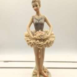 Ballerina con Tutu e Fiori in Resina 6,5x20 - Articolo da Regalo, Home Design