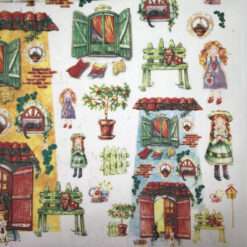 Carta di Riso Tovagliolo Decoupage Speciale Tegole e Coppi