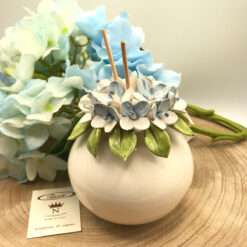 Profumatore Tondo con Ortensie Porcellana Capodimonte