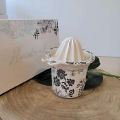 SUPER OFFERTA Spremiagrumi in Bambù con Fiori Neri