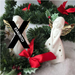 Angelo in Porcellana Led 8x15,5 - Natale, Le Stelle