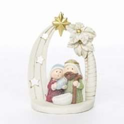 Sacra Famiglia in Resina Glitter - Le Stelle