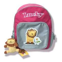 Zaino Asilo Lucky + Leoncino di Peluche
