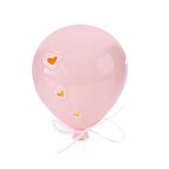 Bomboniera Battesimo Appendino Palloncino in Porcellana Rosa con Led - Le Stelle 2023