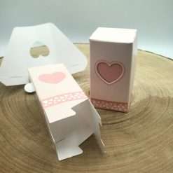 Set 20 Scatoline Porta Confetti con Cuore Cipria Fai Da Te DIY