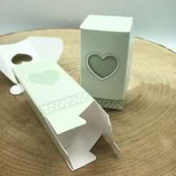 Set 20 Scatoline Porta Confetti con Cuore Verde Fai Da Te DIY