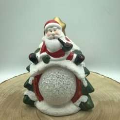 Babbo Natale in Ceramica con Luce