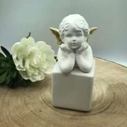 Profumatore Quadrato con Angelo in Porcellana - Articolo da Regalo, Home Design