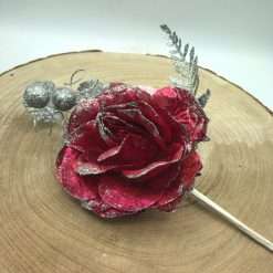 STOCK 6 Rose Magenta in Tessuto Decorazione Natalizia o Home Decor