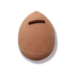 Salvadanaio Uovo di Pasqua in Terracotta Rossa da Decorare