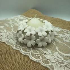 Porta Candela con Primule in Porcellana, Margot - Articolo da Regalo, Home Design