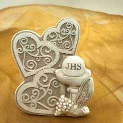 Quadretto con Cuori e Simbolo Prima Comunione - Articolo da Regalo, Home Design