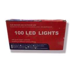 100 Luci Led Fucsia Filo Verde Programmabili 5 mt+5 mt Uso interno ed esterno