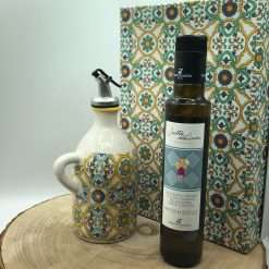 Bomboniera Matrimonio Oliera in Ceramica Decoro Maioliche con Olio - Jutta Maison Collezione 2023