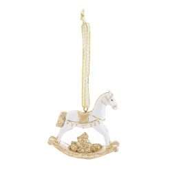 Appendino Cavalluccio a Dondolo Oro - Collezione Natale Le Stelle