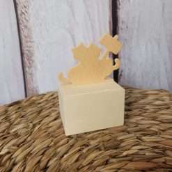 STOCK 5 PZ Scatolina con Gattini in Legno da Decorare - Hobbistica, Fai Da Te