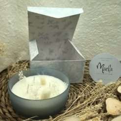 Bomboniera Matrimonio - Vaso Liscio in Vetro Carta da Zucchero con Candela Profumata - Maela Collection