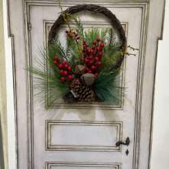 Dietroporta con Campanaccio e Bacche - Decorazioni Natalizie