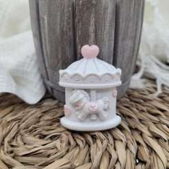 Bomboniera Nascita - Calamita Giostrina con Cuori Rosa