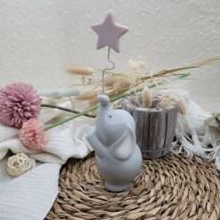 Elefantino con Stella in Porcellana, Ilary Queen - Articolo da Regalo, Home Design, Cake Topper