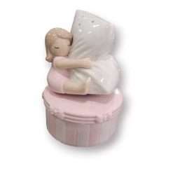 Carillon Bimba con Cuscino, Rosa, Ilary Queen - Articolo da Regalo, Home Design
