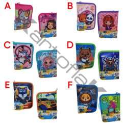 Astuccio Spinny 1 Zip Double Face Girl and Boy Mitama
