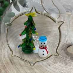 Pallina in Vetro con Soggetti Natalizi - Decorazioni di Natale