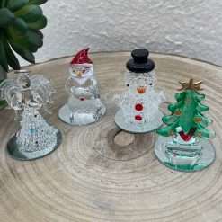 STOCK 6 PZ Soggetti Natalizi in Vetro - Decorazioni Natalizie