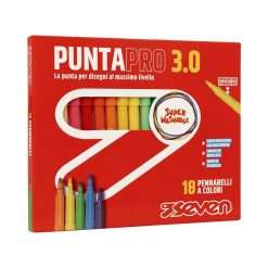 Confezione 18 Pennarelli Punta Pro 3.0 Seven
