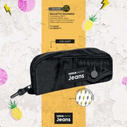 Astuccio Bauletto Black Tinta Unita Jeans