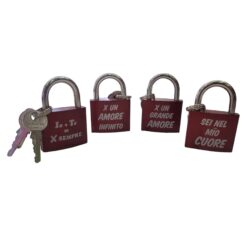 STOCK 11 PZ Lucchetto dell'Amore con Frase - Gadget