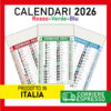 1 Calendario Olandese 2026 Rosso Blu Verde Numeri Grandi Cucina Regalo Note