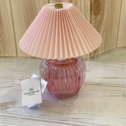 Lampada con Paralume Plissettato Rosa Antico - Yvonne Gontier