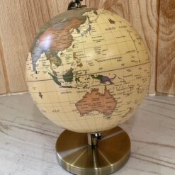 Mappamondo Decorativo con Piedistallo Dorato Ø 20