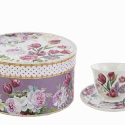 Bomboniera Matrimonio Tazza da Tè con Piattino in Porcellana - Linea Bouquet di Charme, Le Stelle