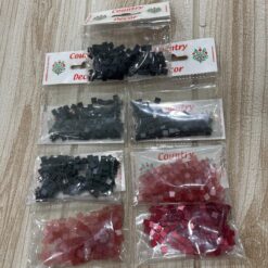 Stock 7pz Mosaico in Plastica Colorato - Nero, Rosa, Rosso